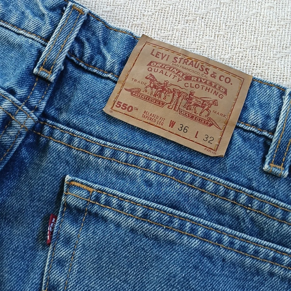 levis 550 '90s jeans 1995 vintage mens 36 × 32 denim retro